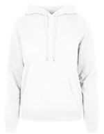 Build Your Brand Basic Basic Hoody mit Kängurutasche für Damen, Burgundy XS, BYBB007 – Bianco
