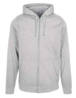 Basic Zip Hoody mit Kängurutasche – Heather Grey