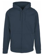 Basic Zip Hoody mit Kängurutasche – Navy