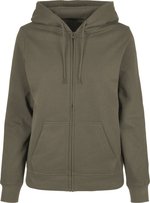 Build Your Brand Basic Basic Zip Hoody mit Kängurutasche für Damen, Navy L, BYBB009 – Bild 1