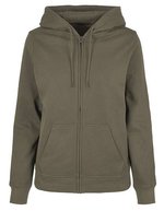 Build Your Brand Basic Basic Zip Hoody mit Kängurutasche für Damen, Navy L, BYBB009 – Oliva