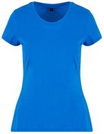 Build Your Brand Basic Basic T-Shirt mit Rundhals für Damen, City Red S, BYBB012 – Intense Blue