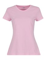 Build Your Brand Basic Basic T-Shirt mit Rundhals für Damen, City Red S, BYBB012 – Soft Pink