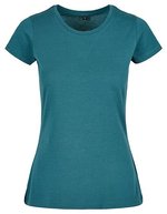 Build Your Brand Basic Basic T-Shirt mit Rundhals für Damen, City Red S, BYBB012 – Teal