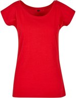 Build Your Brand Basic T-Shirt mit weitem Ausschnitt für Damen, Sand XXL, BYBB013 – City Rosso