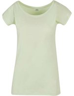 Build Your Brand Basic T-Shirt mit weitem Ausschnitt für Damen, Sand XXL, BYBB013 – Chiaro Menta