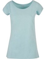 Build Your Brand Basic T-Shirt mit weitem Ausschnitt für Damen, Sand XXL, BYBB013 – Blu oceano