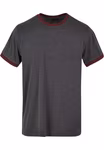 Build Your Brand Basic Ringer T-Shirt Regular Fit für Herren, Black/City Red S, BYBB022 – Bild 3