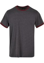 Build Your Brand Basic Ringer T-Shirt Regular Fit für Herren, Black/City Red XS, BYBB022 – Bild 3