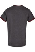 Build Your Brand Basic Ringer T-Shirt Regular Fit für Herren, Black/City Red XS, BYBB022 – Bild 4