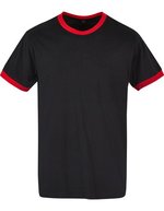 Build Your Brand Basic Ringer T-Shirt Regular Fit für Herren – Black/City Red