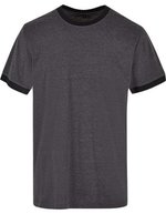 Build Your Brand Basic Ringer T-Shirt Regular Fit für Herren – Charcoal/Black