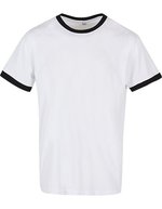 Build Your Brand Basic Ringer T-Shirt Regular Fit für Herren – White/Black
