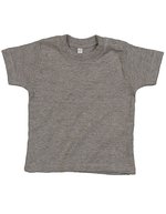 Babybugz Baby T-Shirt aus Bio-Baumwolle, Black 0-3 Monate, BZ02 – Heather Grey Melange