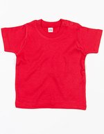 Babybugz Baby T-Shirt aus Bio-Baumwolle, Black 0-3 Monate, BZ02 – Red