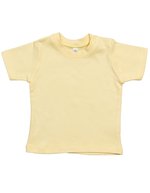 Babybugz Baby T-Shirt aus Bio-Baumwolle, Black 0-3 Monate, BZ02 – Soft Yellow