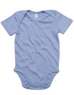 Babybugz Baby Bodysuit White 0-3 Monate (BZ10), BZ10 – Heather Blue