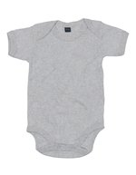 Babybugz Baby Bodysuit White 0-3 Monate (BZ10), BZ10 – Heather Grey Melange