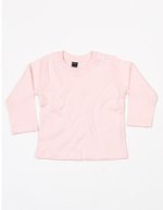 Babybugz Baby Langarmshirt aus Bio-Baumwolle, White 3-6 Monate, BZ11 – Powder Pink