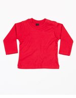 Babybugz Baby Langarmshirt aus Bio-Baumwolle, White 3-6 Monate, BZ11 – Red