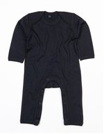 Babybugz Bio-Baumwoll Romper mit Envelope-Ausschnitt – Black
