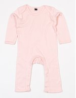 Babybugz Bio-Baumwoll Romper mit Envelope-Ausschnitt, White 3-6 Monate, BZ13 – Powder Pink