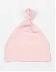 Babybugz Bio-Baumwollmütze mit Knotenverschluss, Black One Size, BZ15 – Powder Pink