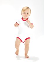 Babybugz Baby Ringer Bodysuit White/Black 3-6 Monate (BZ19), BZ19 – Bild 1