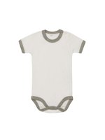 Baby Ringer Bodysuit – White/Bubble Gum Pink