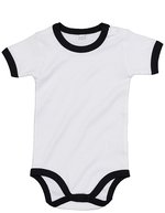 Baby Ringer Bodysuit – White/Black