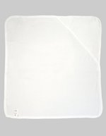 Babybugz Babydecke mit Kapuze aus Bio-Baumwolle – White/White