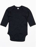 Babybugz Langarm-Babybody aus Bio-Baumwolle – Black
