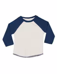 Babybugz Baby Superstar Baseball T-Shirt Organic Cotton, Washed White/Swiss Navy 6-12 Monate, BZ43 – image 3