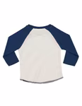 Babybugz Baby Superstar Baseball T-Shirt Organic Cotton, Washed White/Swiss Navy 6-12 Monate, BZ43 – image 4