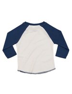 Babybugz Baby Superstar Baseball T-Shirt Bio-Baumwolle, Washed White/Swiss Navy 6-12 Monate, BZ43 – Bild 4