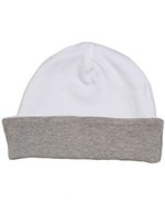 Babybugz Baby Wendemütze aus Bio-Baumwolle, White/Heather Grey Melange One Size, BZ44 – Bild 1