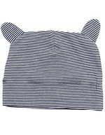 Babybugz Kuschelige Baby-Mütze mit Ohren, Organic Natural/Mocha One Size, BZ51 – Blanc/Nautical Marine