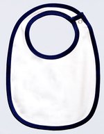 Babybugz Einlagiges Lätzchen aus Bio-Baumwolle – White/Nautical Navy