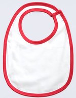 Babybugz Einlagiges Lätzchen aus Bio-Baumwolle – White/Red