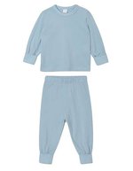 Babybugz Bio-Baumwolle Baby Pyjama mit Ripp-Bündchen, Dusty Blue 2-3 Jahre, BZ67 – Bild 2