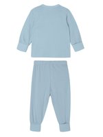 Babybugz Bio-Baumwolle Baby Pyjama mit Ripp-Bündchen, Dusty Blue 2-3 Jahre, BZ67 – Bild 5