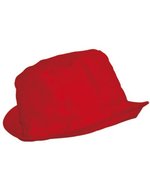 L-merch Baumwoll-Sonnenhut mit breiter Krempe – Red