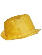 L-merch Baumwoll-Sonnenhut mit breiter Krempe – Yellow