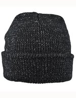 L-merch Reflektierende Mütze aus Polyacryl – Black