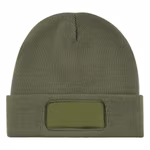 L-merch Beanie with Wide Brim and Patch, Black One Size, C1451 – image 3