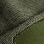 L-merch Strickmütze mit breiter Krempe und Patch, Black One Size, C1451 – Bild 5