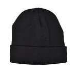 L-merch Knit Mütze mit Fleece-Innenfutter, Black One Size, C1454 – Bild 1