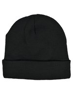 L-merch Knit Mütze mit Fleece-Innenfutter – Black