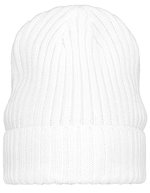 Grob gestricktes Beanie – Blanc