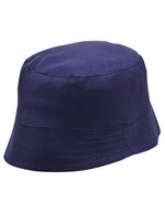 L-merch Baumwoll-Sonnenhut mit verstärkter Krempe – Navy